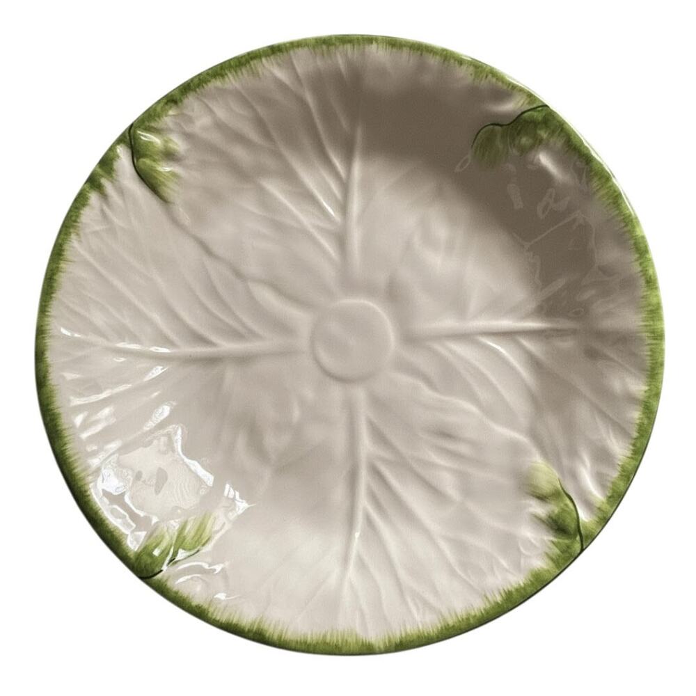 Rare Vintage Tiffany & Co. Este Ceramiche Cabbage Leaf Serving Bowl 9” - Picture 2 of 5